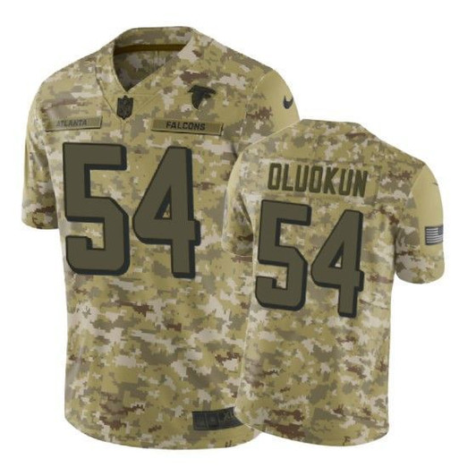 [FULLY STITCHED] Atlanta Falcons Foyesade Oluokun Camo Limited Football Jersey 