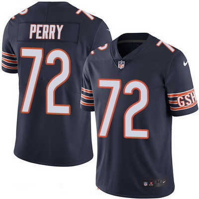 [FULLY STITCHED] #72 Chicago Bears William Perry Navy Blue 2016 Color Rush Limited Football Jersey 