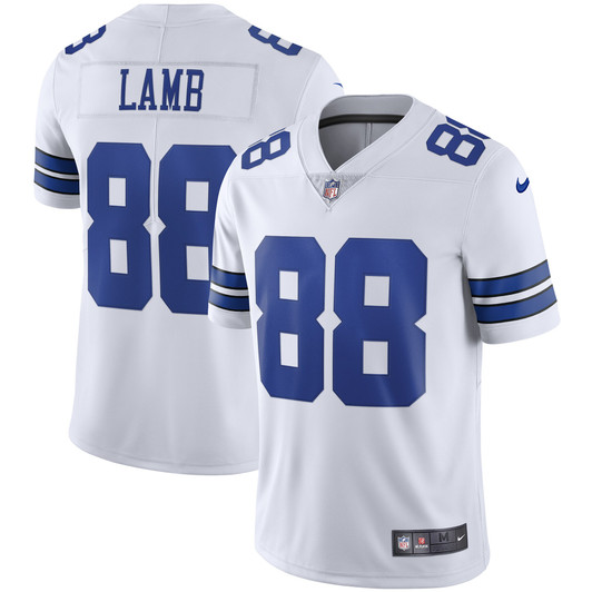 [FULLY STITCHED] Dallas Cowboys Ceedee Lamb White Style 7 Limited Football Jersey 