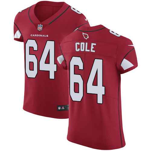 [FULLY STITCHED] #64 Arizona Cardinals Mason Cole Red Limited Football Jersey 