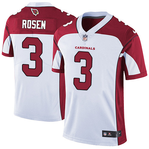 [FULLY STITCHED] #3 Arizona Cardinals Josh Rosen White Limited Football Jersey 