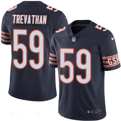 [FULLY STITCHED] #59 Chicago Bears Danny Trevathan Navy Blue 2016 Color Rush Limited Football Jersey 