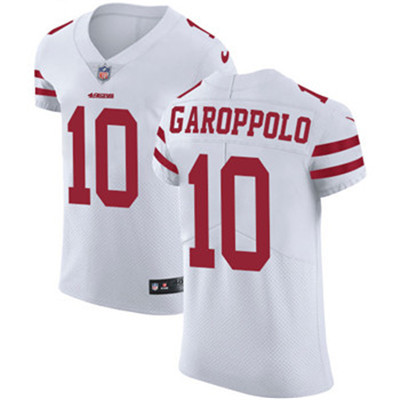 [FULLY STITCHED] #10 San Francisco 49ers Jimmy Garoppolo White Limited Football Jersey 