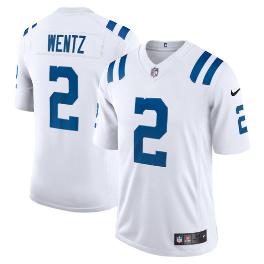 [FULLY STITCHED] Indianapolis Colts Carson Wentz White Style 3 Limited Football Jersey 