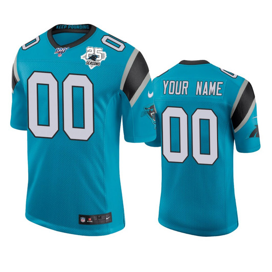 [FULLY STITCHED] Carolina Panthers Blue 25th Season Classic Limited Football Jersey 