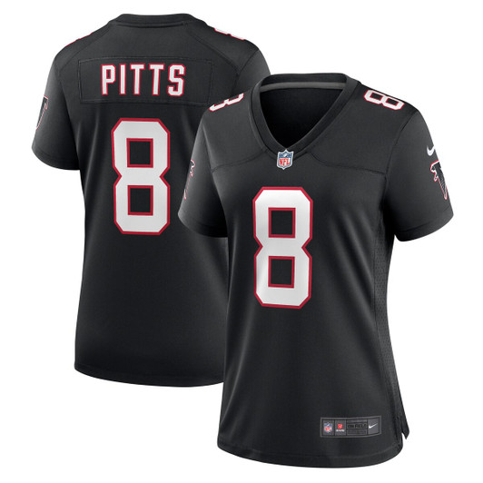[FULLY STITCHED] Atlanta Falcons Kyle Pitts American Black Limited Football Jersey 