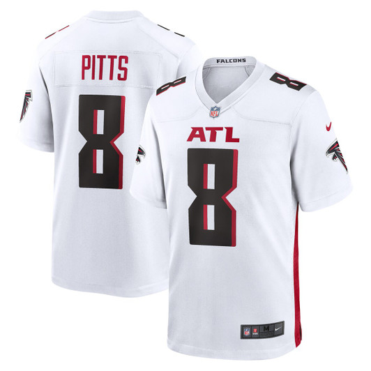 [FULLY STITCHED] Atlanta Falcons Kyle Pitts White Style 4 Limited Football Jersey 