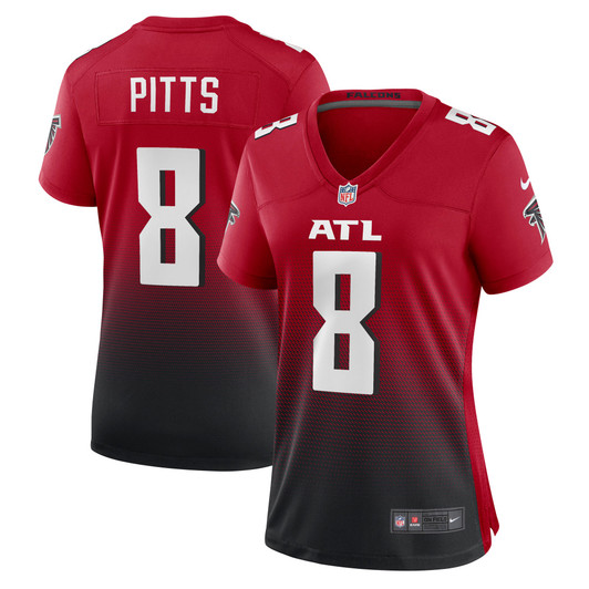 [FULLY STITCHED] Atlanta Falcons Kyle Pitts Alternate American Red Limited Football Jersey 