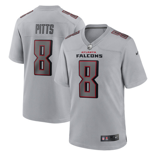 [FULLY STITCHED] Atlanta Falcons Kyle Pitts Atmosphere Gray Style 3 Limited Football Jersey 