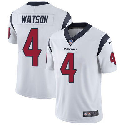 [FULLY STITCHED] #4 Houston Texans Deshaun Watson White Limited Football Jersey 