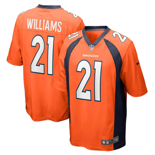 [FULLY STITCHED] Denver Broncos Kwaun Williams American Orange Limited Football Jersey 