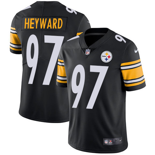 [FULLY STITCHED] #97 Pittsburgh Steelers Cameron Heyward Black Style 4 Limited Football Jersey 