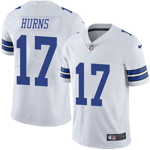 [FULLY STITCHED] #17 Dallas Cowboys Allen Hurns White Limited Football Jersey 