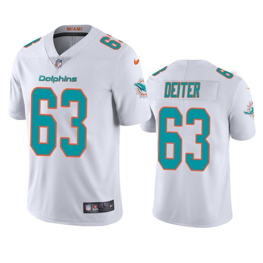 [FULLY STITCHED] Miami Dolphins Michael Deiter 2019 Draft White Style 2 Limited Football Jersey 