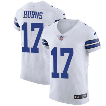 [FULLY STITCHED] #17 Dallas Cowboys Allen Hurns White Style 2 Limited Football Jersey 