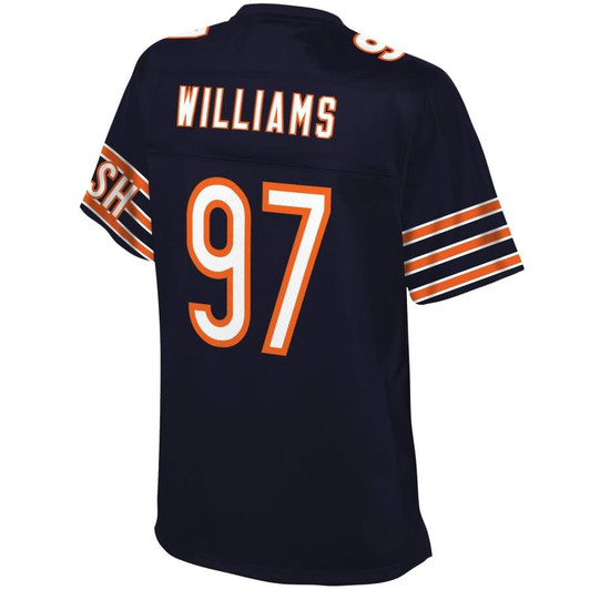 [FULLY STITCHED] Chicago Bears Nick Williams Navy Style 2 Limited Football Jersey 