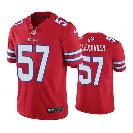 [FULLY STITCHED] Buffalo Bills Lorenzo Alexander Red Color Rush Limited Football Jersey 