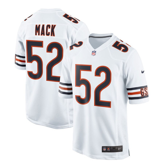 [FULLY STITCHED] Chicago Bears Khalil Mack White Style 2 Limited Football Jersey 