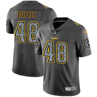 [FULLY STITCHED] #48 Pittsburgh Steelers Bud Dupree Gray Static Limited Football Jersey 