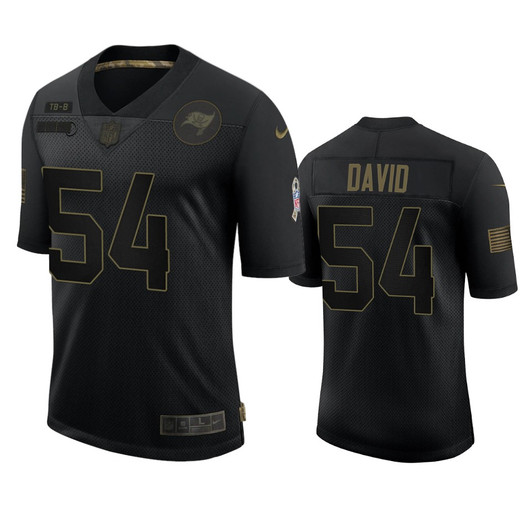 [FULLY STITCHED] Tampa Bay Buccaneers Lavonte David Black 2020 Salute To Service Limited Football Jersey 