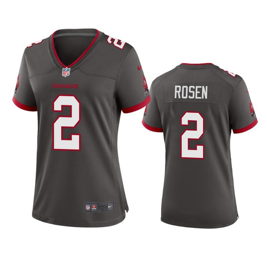 [FULLY STITCHED] Tampa Bay Buccaneers Josh Rosen Alternate Pewter Limited Football Jersey 