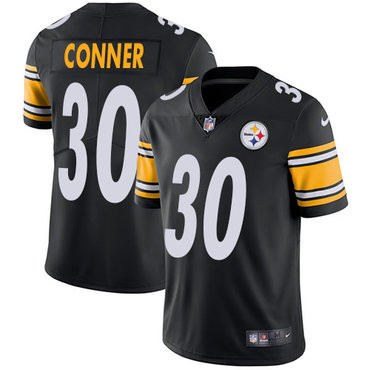 [FULLY STITCHED] #30 Pittsburgh Steelers James Conner Black Limited Football Jersey 