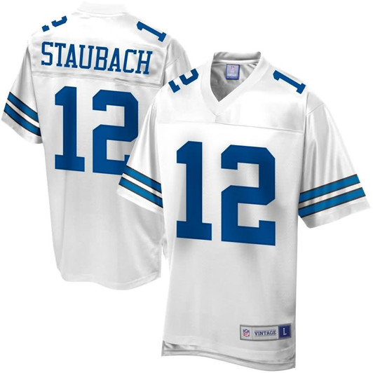 [FULLY STITCHED] Dallas Cowboys Roger Staubach Limited Football Jersey 