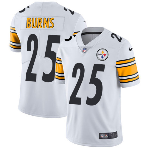 [FULLY STITCHED] #25 Pittsburgh Steelers Artie Burns White Limited Football Jersey 