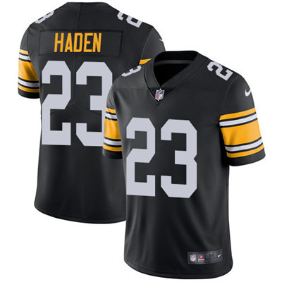 [FULLY STITCHED] #23 Pittsburgh Steelers Joe Haden Black Alternate Limited Football Jersey 