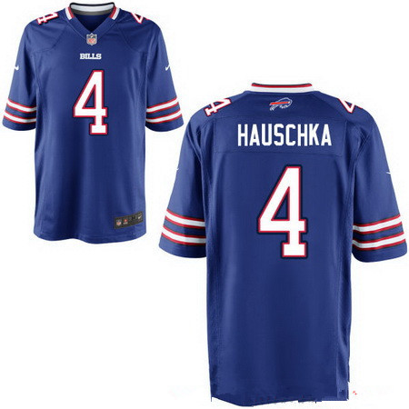 [FULLY STITCHED] #4 Buffalo Bills Stephen Hauschka Royal Blue Limited Football Jersey 
