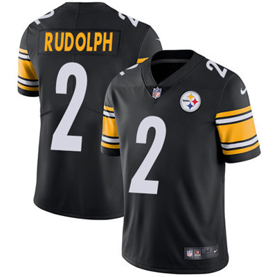 [FULLY STITCHED] #2 Pittsburgh Steelers Mason Rudolph Black Limited Football Jersey 