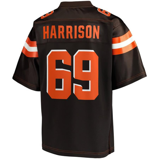 [FULLY STITCHED] Cleveland Browns Desmond Harrison American Brown Limited Football Jersey 