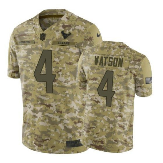 [FULLY STITCHED] Houston Texans Deshaun Watson Camo Limited Football Jersey 