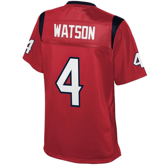 [FULLY STITCHED] Houston Texans Deshaun Watson Alternate Red Limited Football Jersey 