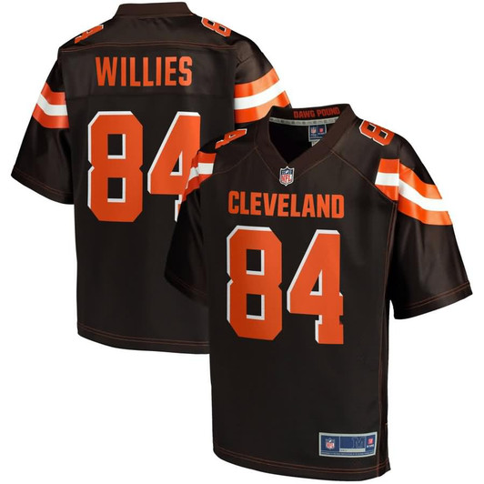 [FULLY STITCHED] Cleveland Browns Derrick Willies Brown Limited Football Jersey 
