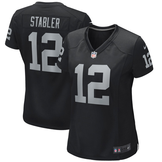 [FULLY STITCHED] Las Vegas Raiders Ken Stabler American Black Limited Football Jersey 
