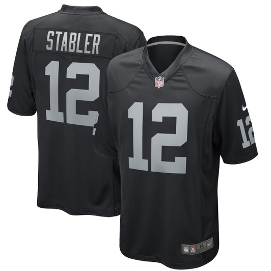 [FULLY STITCHED] Las Vegas Raiders Ken Stabler Gridiron Black Limited Football Jersey 