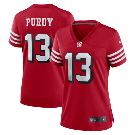 [FULLY STITCHED] San Francisco 49ers Brock Purdy Alternate Scarlet Limited Football Jersey 