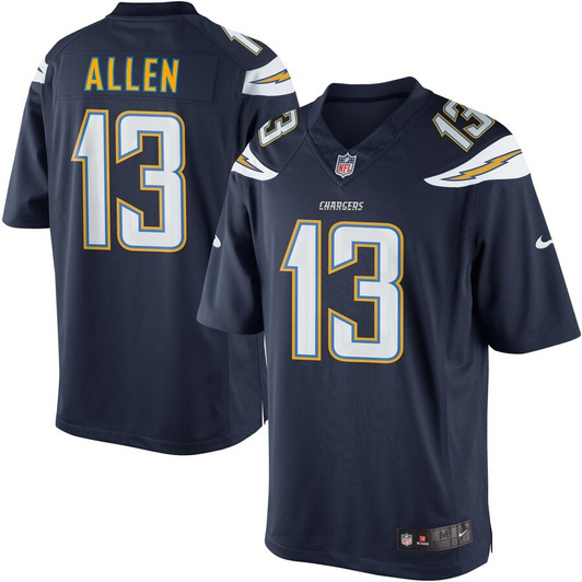 [FULLY STITCHED] Los Angeles Chargers Keenan Allen Navy Limited Football Jersey 