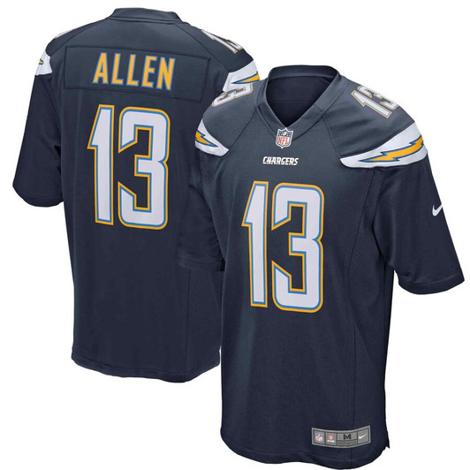 [FULLY STITCHED] Los Angeles Chargers Keenan Allen Navy Style 2 Limited Football Jersey 