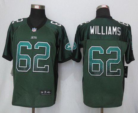 [FULLY STITCHED] #62 New York Jets Leonard Williams Green Drift Limited Football Jersey 