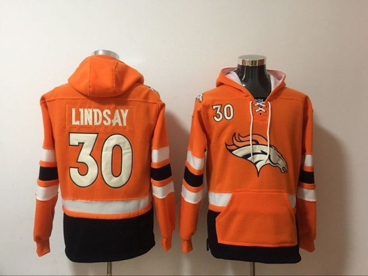 [FULLY STITCHED] #30 Denver Broncos Phillip Lindsay 2020 Orange Limited Football Jersey 