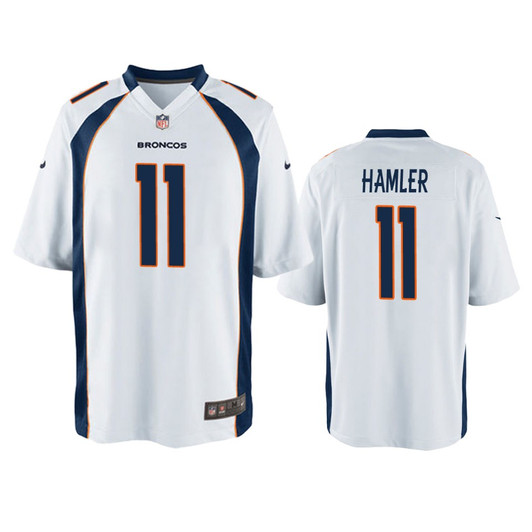 [FULLY STITCHED] Denver Broncos Kj Hamler White 2020 Draft Limited Football Jersey 