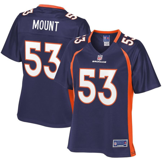 [FULLY STITCHED] Denver Broncos Deiontrez Mount Alternate Navy Limited Football Jersey 