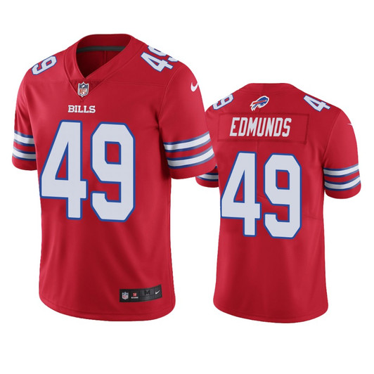 [FULLY STITCHED] Buffalo Bills Tremaine Edmunds Red Color Rush Limited Football Jersey 