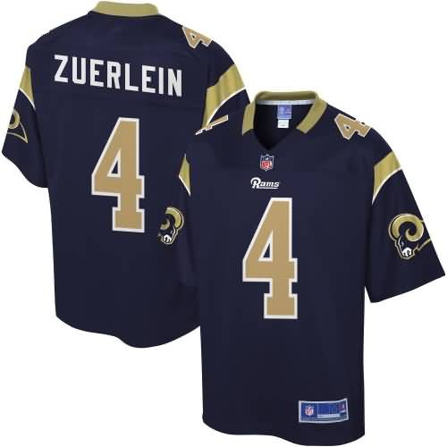 [FULLY STITCHED] Los Angeles Rams Greg Zuerlein Navy Style 2 Limited Football Jersey 