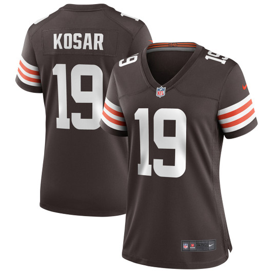 [FULLY STITCHED] Cleveland Browns Bernie Kosar American Brown Limited Football Jersey 