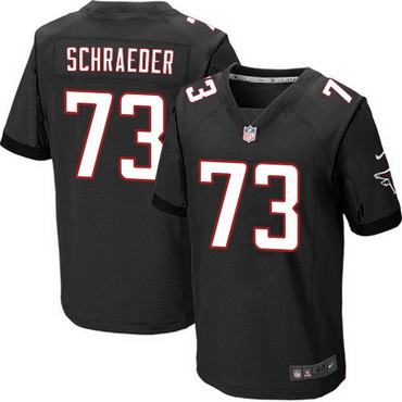 [FULLY STITCHED] #73 Atlanta Falcons Ryan Schraeder Black Alternate Limited Football Jersey 