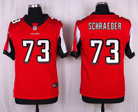[FULLY STITCHED] #73 Atlanta Falcons Ryan Schraeder Red Limited Football Jersey 