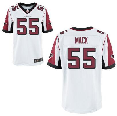 [FULLY STITCHED] #55 Atlanta Falcons Alex Mack White Road Limited Football Jersey 